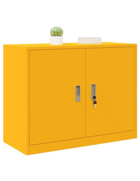Armadio Giallo senape 90 x 40 x 70 cm Acciaio