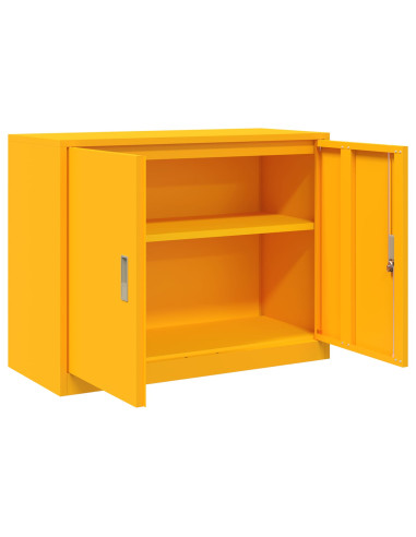 Armadio Giallo senape 90 x 40 x 70 cm Acciaio