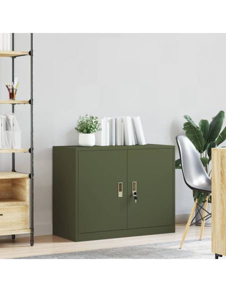 Armadio Verde oliva 90 x 40 x 70 cm Acciaio