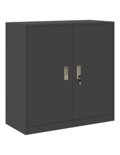 Armadio Nero 90 x 40 x 90 cm Acciaio 2