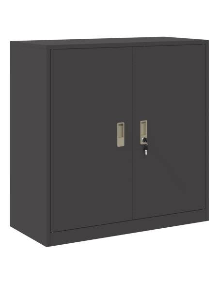 Armadio Nero 90 x 40 x 90 cm Acciaio