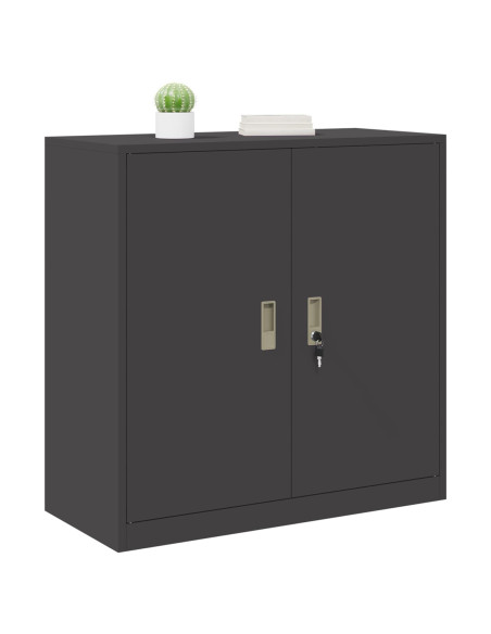 Armadio Nero 90 x 40 x 90 cm Acciaio