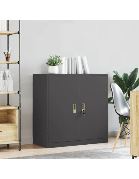 Armadio Nero 90 x 40 x 90 cm Acciaio