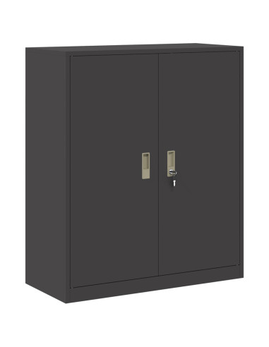 Armadio Nero 90 x 40 x 105 cm Acciaio