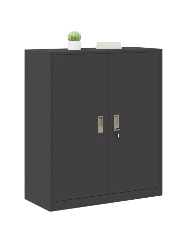 Armadio Nero 90 x 40 x 105 cm Acciaio