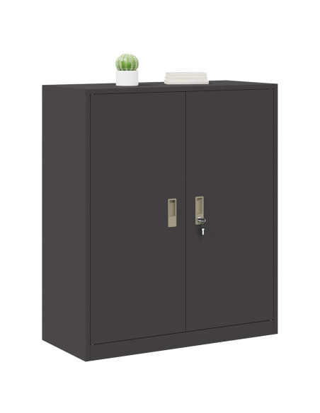 Armadio Nero 90 x 40 x 105 cm Acciaio