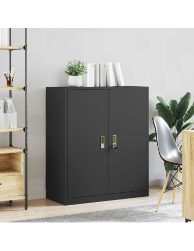 Armadio Nero 90 x 40 x 105 cm Acciaio