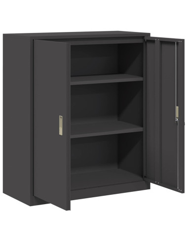 Armadio Nero 90 x 40 x 105 cm Acciaio