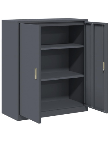 Armadio Antracite 90 x 40 x 105 cm Acciaio