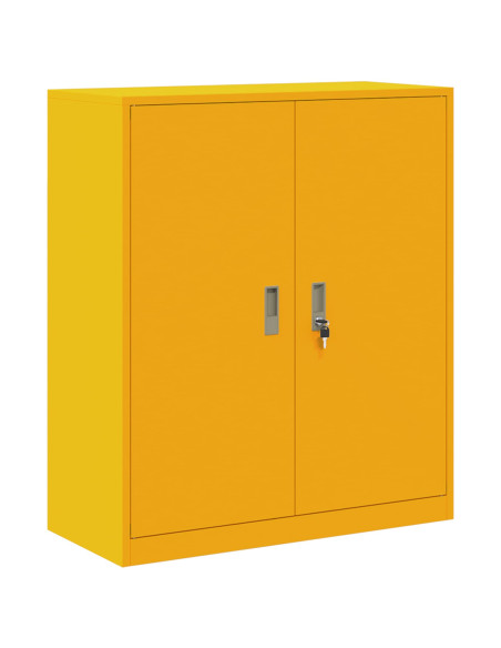 Armadio Giallo senape 90 x 40 x 105 cm Acciaio
