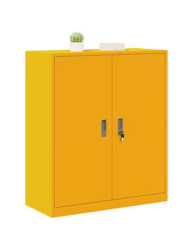 Armadio Giallo senape 90 x 40 x 105 cm Acciaio