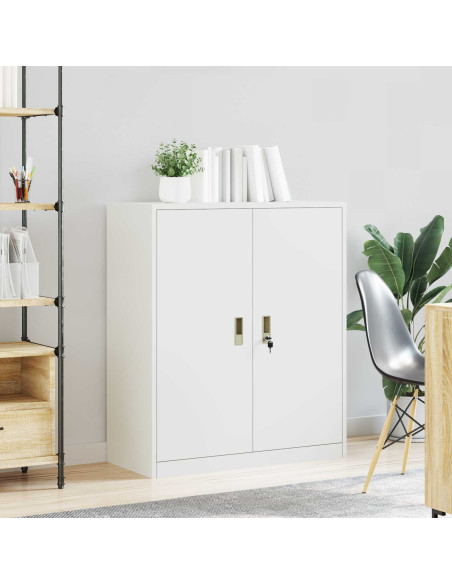 Armadio Bianco 90 x 40 x 105 cm Acciaio