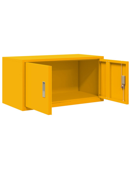 Armadio Giallo senape 80 x 40 x 40 cm Acciaio