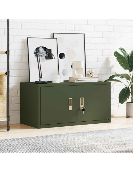 Armadio Verde oliva 80 x 40 x 40 cm Acciaio