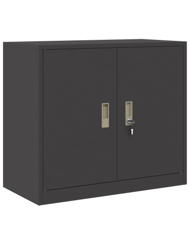 Armadio Nero 80 x 40 x 70 cm Acciaio