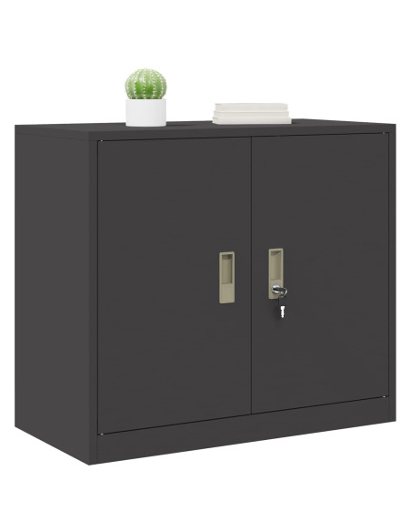 Armadio Nero 80 x 40 x 70 cm Acciaio