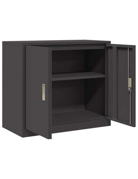 Armadio Nero 80 x 40 x 70 cm Acciaio