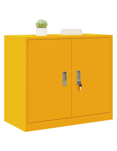Armadio Giallo senape 80 x 40 x 70 cm Acciaio