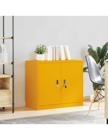 Armadio Giallo senape 80 x 40 x 70 cm Acciaio