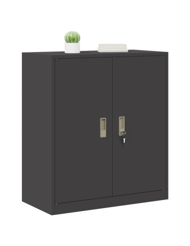 Armadio Nero 80 x 40 x 90 cm Acciaio