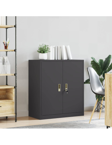 Armadio Nero 80 x 40 x 90 cm Acciaio