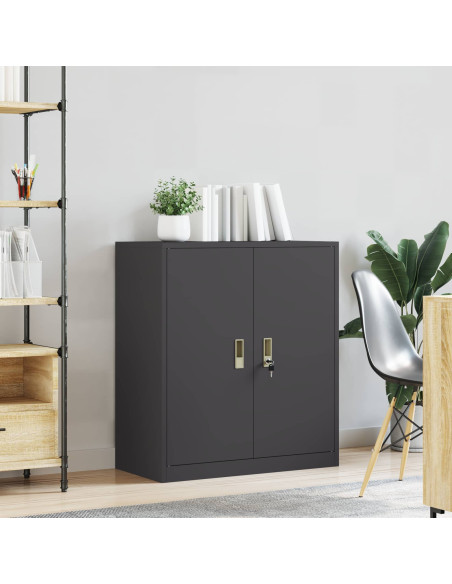 Armadio Nero 80 x 40 x 90 cm Acciaio