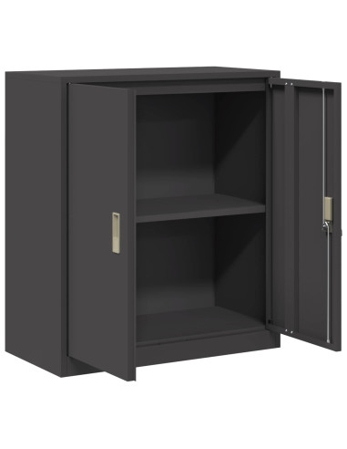 Armadio Nero 80 x 40 x 90 cm Acciaio