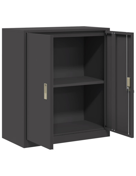 Armadio Nero 80 x 40 x 90 cm Acciaio