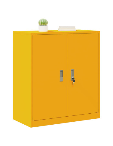 Armadio Giallo senape 80 x 40 x 90 cm Acciaio