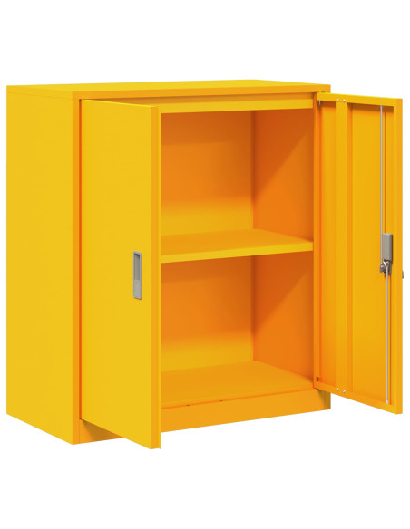 Armadio Giallo senape 80 x 40 x 90 cm Acciaio