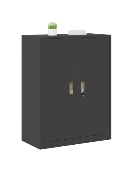 Armadio Nero 80 x 40 x 105 cm Acciaio