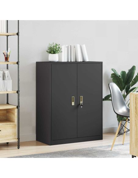 Armadio Nero 80 x 40 x 105 cm Acciaio