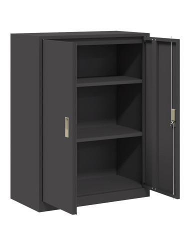 Armadio Nero 80 x 40 x 105 cm Acciaio