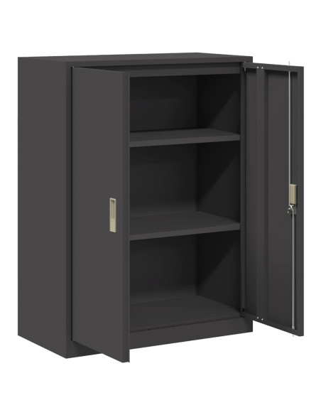 Armadio Nero 80 x 40 x 105 cm Acciaio