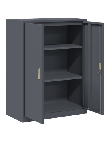 Armadio Antracite 80 x 40 x 105 cm Acciaio