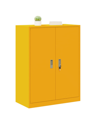 Armadio Giallo senape 80 x 40 x 105 cm Acciaio