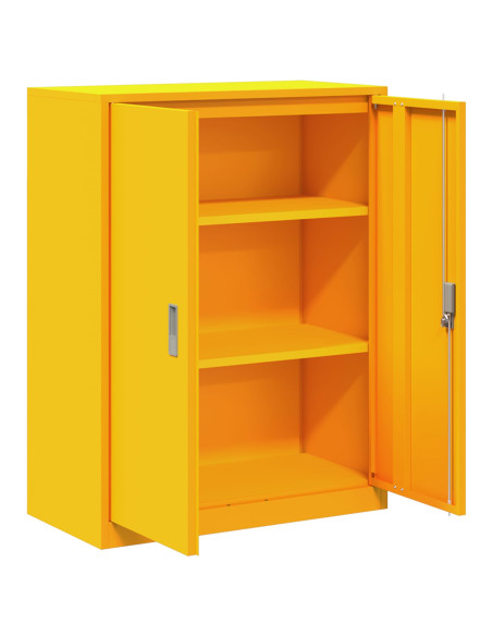 Armadio Giallo senape 80 x 40 x 105 cm Acciaio