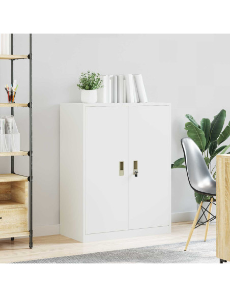 Armadio Bianco 80 x 40 x 105 cm Acciaio