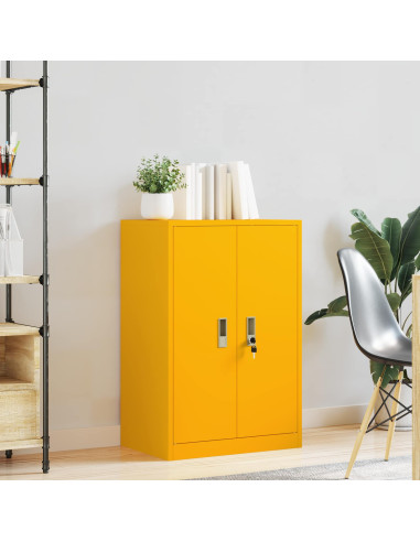 Armadio Giallo senape 60 x 40 x 90 cm Acciaio