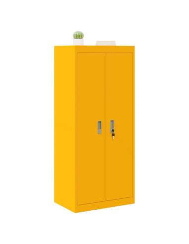Armadio Giallo senape 60 x 40 x 140 cm Acciaio