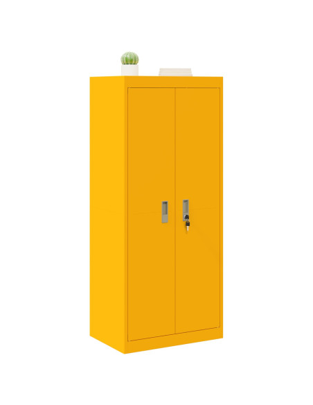 Armadio Giallo senape 60 x 40 x 140 cm Acciaio
