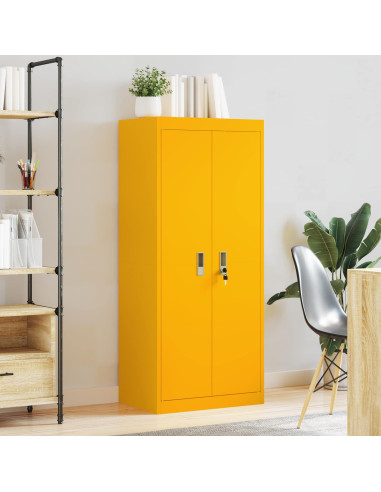 Armadio Giallo senape 60 x 40 x 140 cm Acciaio