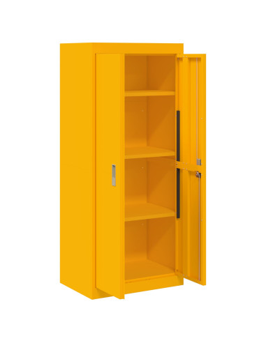 Armadio Giallo senape 60 x 40 x 140 cm Acciaio