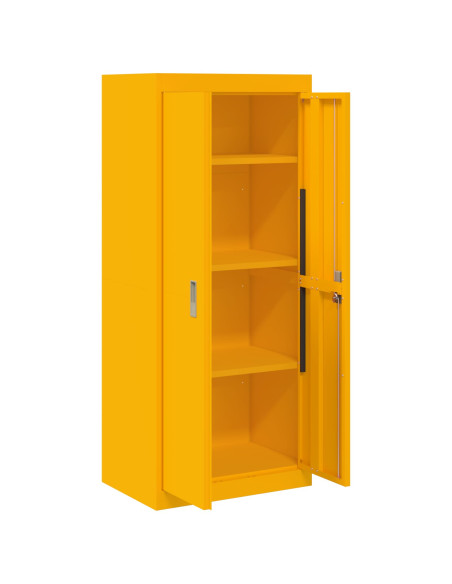 Armadio Giallo senape 60 x 40 x 140 cm Acciaio