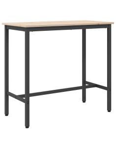 tavolo Naturale 100 x 50 x 91 cm Legno ingegnerizzato e acciaio 2