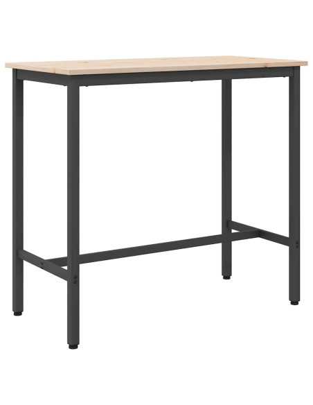 tavolo Naturale 100 x 50 x 91 cm Legno ingegnerizzato e acciaio