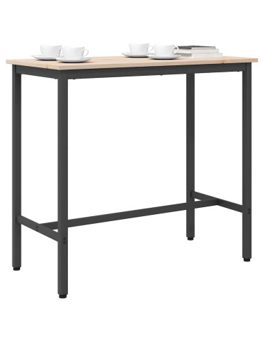 tavolo Naturale 100 x 50 x 91 cm Legno ingegnerizzato e acciaio