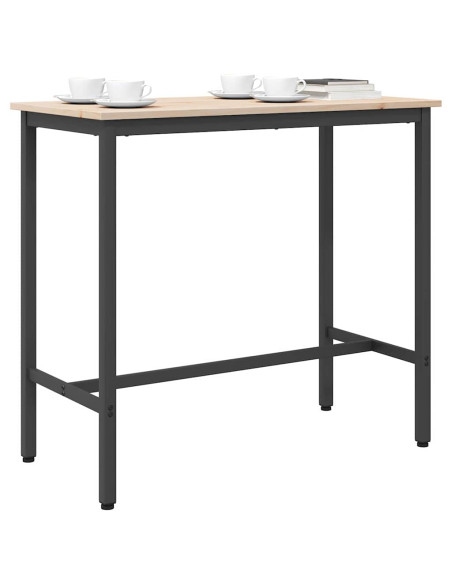 tavolo Naturale 100 x 50 x 91 cm Legno ingegnerizzato e acciaio