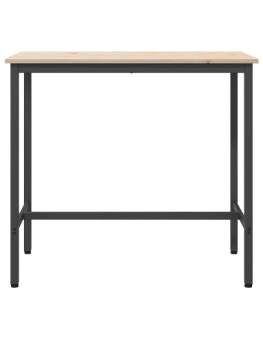 tavolo Naturale 100 x 50 x 91 cm Legno ingegnerizzato e acciaio