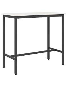 tavolo Bianco 100 x 50 x 91 cm Legno ingegnerizzato e acciaio 2